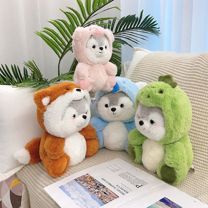Cuddly Husky Teddy Bear Friends