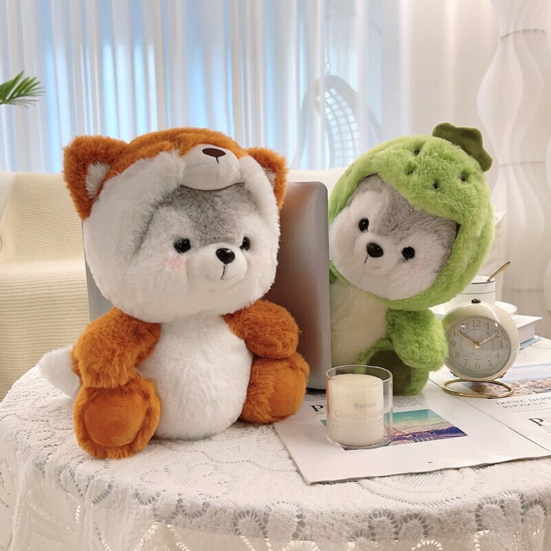 Cuddly Husky Teddy Bear Friends