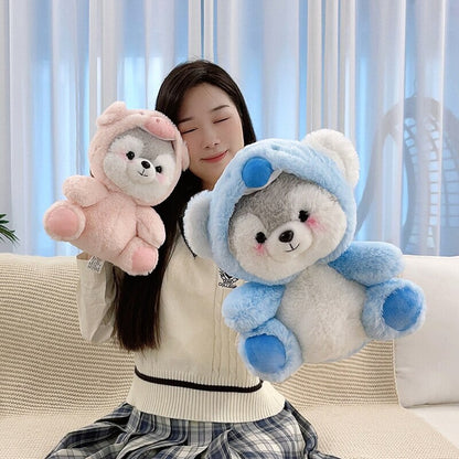 Cuddly Husky Teddy Bear Friends