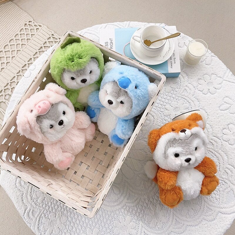 Cuddly Husky Teddy Bear Friends
