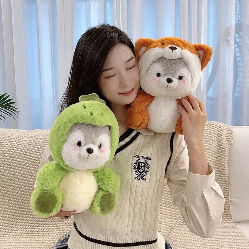 Cuddly Husky Teddy Bear Friends