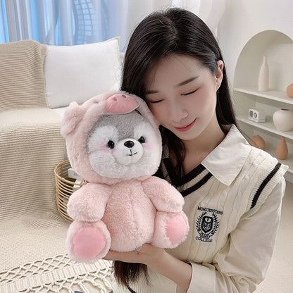Cuddly Husky Teddy Bear Friends