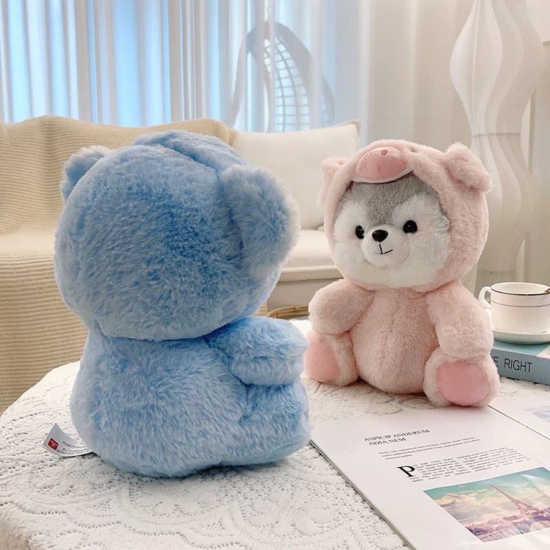 Cuddly Husky Teddy Bear Friends