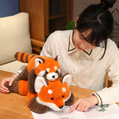 Cuddly Red Panda and Fox Soft Toys