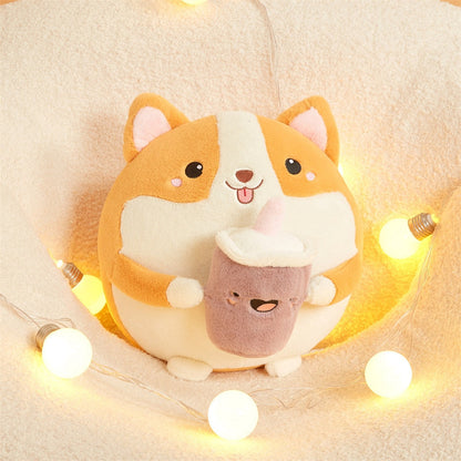 Cute Corgi Soft Bubble Tea Plush Toy - Befez