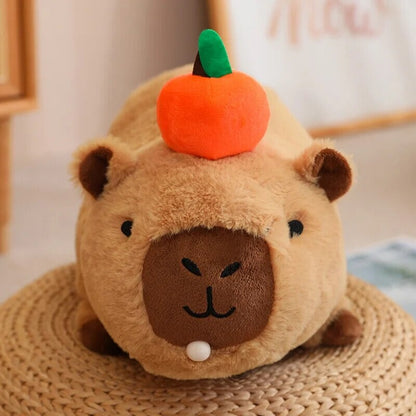 Soft Adorable Capybara with Orange Cuddle Toy