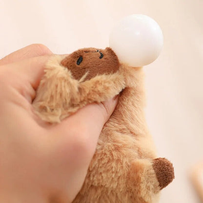 Soft Adorable Capybara with Orange Cuddle Toy