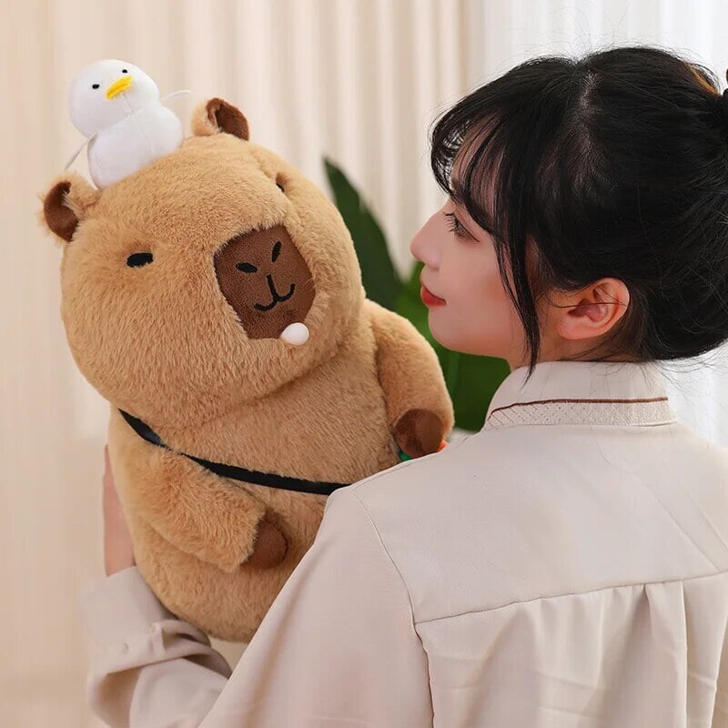 Soft Adorable Capybara with Orange Cuddle Toy