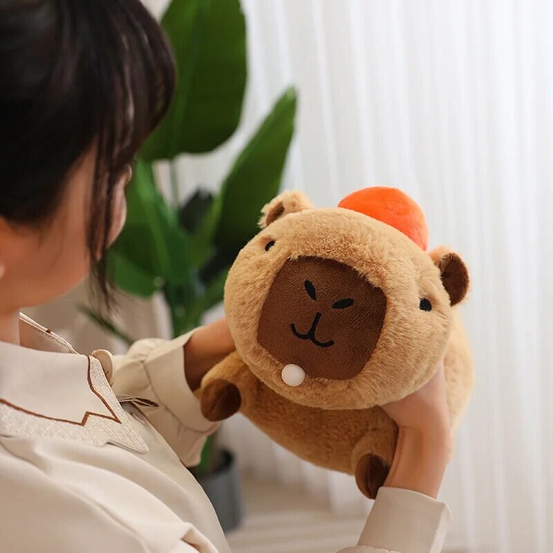 Soft Adorable Capybara with Orange Cuddle Toy
