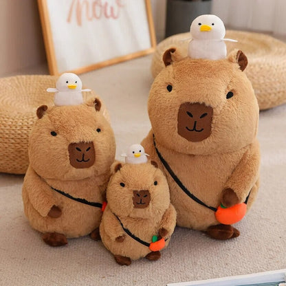 Soft Adorable Capybara with Orange Cuddle Toy