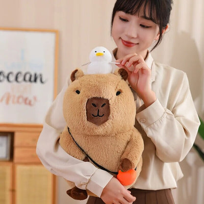 Soft Adorable Capybara with Orange Cuddle Toy