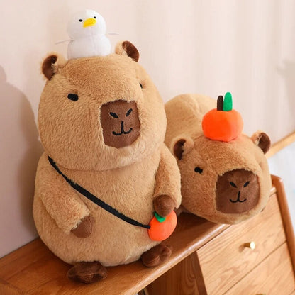 Soft Adorable Capybara with Orange Cuddle Toy
