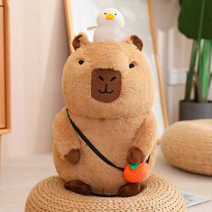 Soft Adorable Capybara with Orange Cuddle Toy