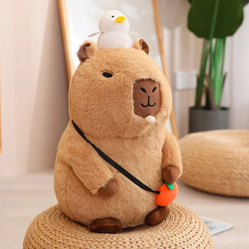 Soft Adorable Capybara with Orange Cuddle Toy