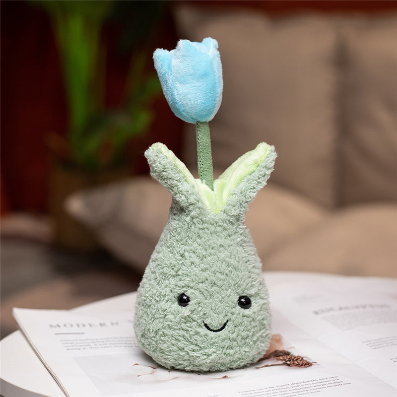 Soft Cute Tulip Flower Pot Plush Toy