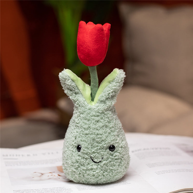 Soft Cute Tulip Flower Pot Plush Toy - Befez