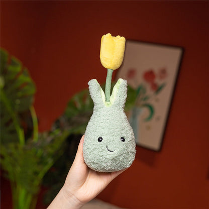 Soft Cute Tulip Flower Pot Plush Toy