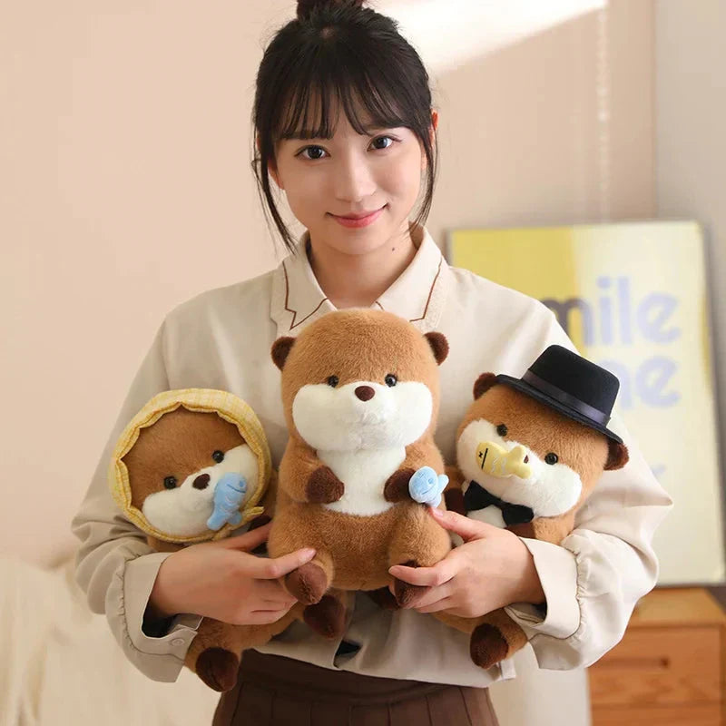 Cute Otter Figurine Set