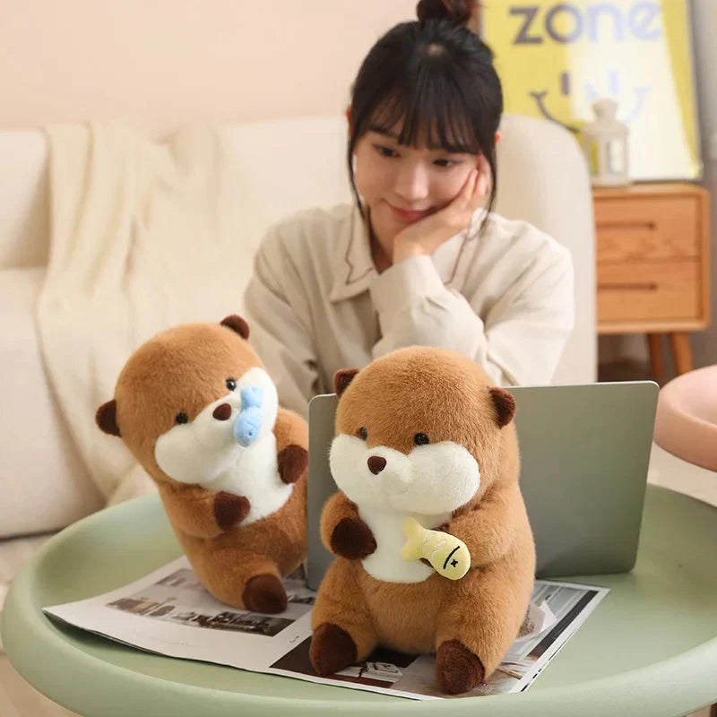 Cute Otter Figurine Set