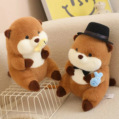 Cute Otter Figurine Set