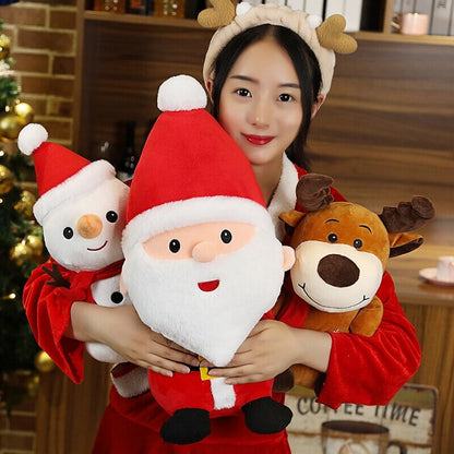 Cute Christmas Holiday Plush Toy Figures