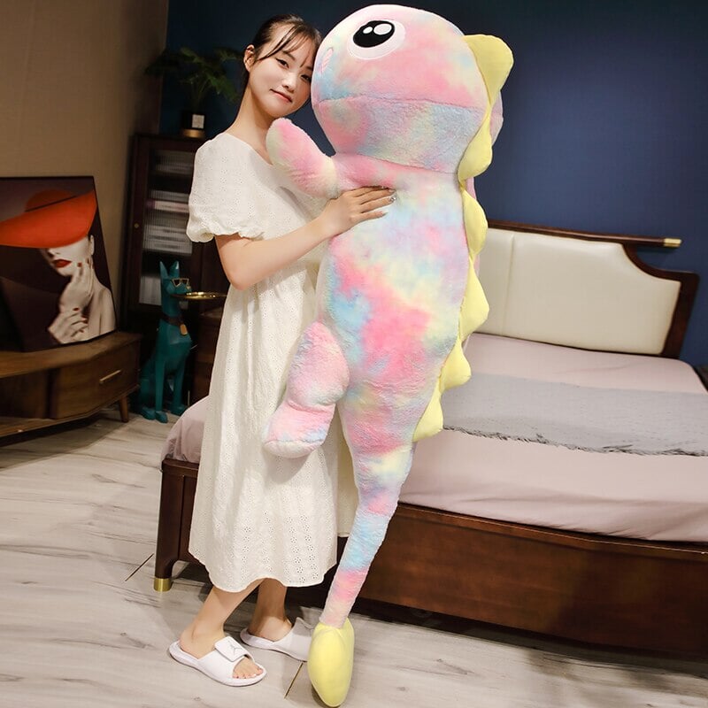 Colorful Rainbow Lizard Stuffed Animal Toy