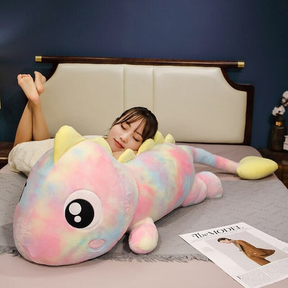 Colorful Rainbow Lizard Stuffed Animal Toy