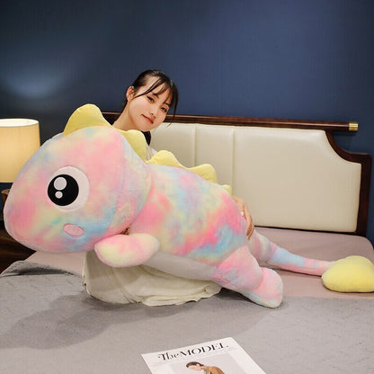 Colorful Rainbow Lizard Stuffed Animal Toy