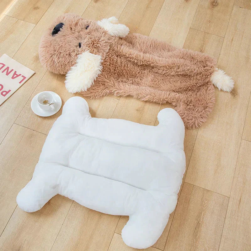 Big Soft Dog Pancake Stuffed Toy