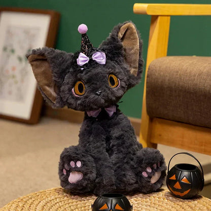 Spooky Black Kitty Soft Plush Toy