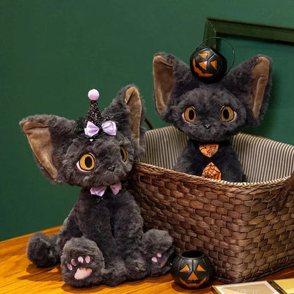 Spooky Black Kitty Soft Plush Toy
