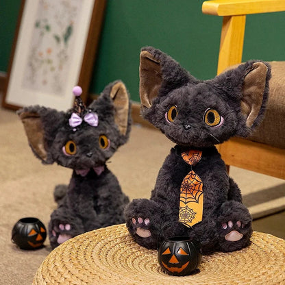 Spooky Black Kitty Soft Plush Toy