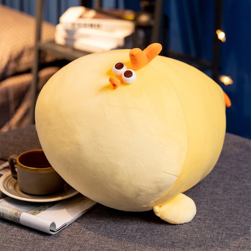 Cute Big Yellow Plush Chicken Toy