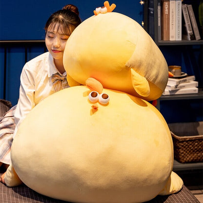 Cute Big Yellow Plush Chicken Toy