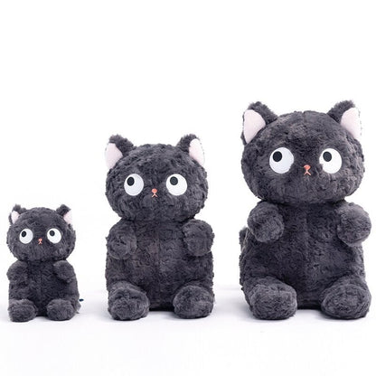 Adorable Soft Black Kitty Plush Toy