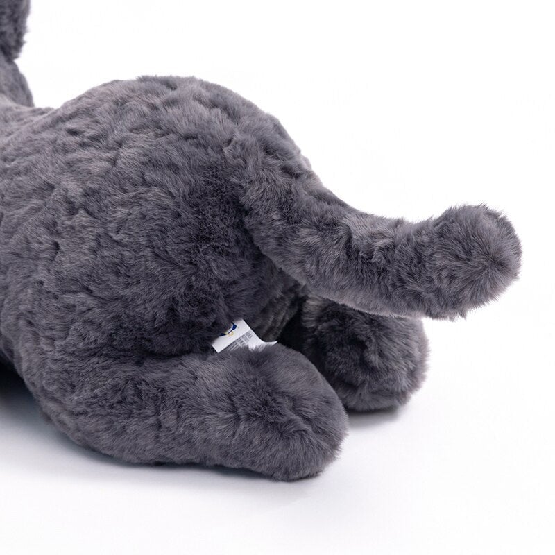 Cute Black Kitten Soft Plush Toy Laying Down - Befez