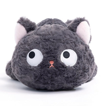 Cute Black Kitten Soft Plush Toy Laying Down