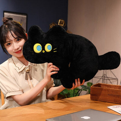 Cuddly Black Kitten Soft Pillow