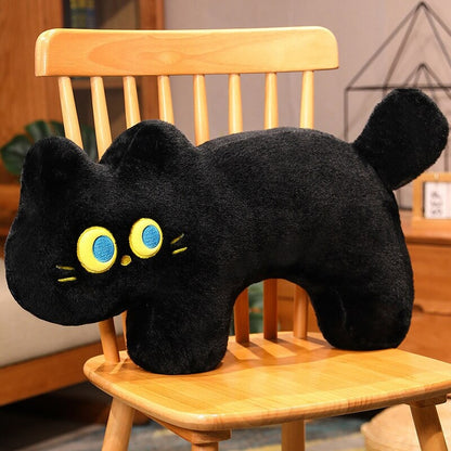 Cuddly Black Kitten Soft Pillow
