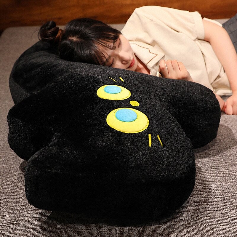 Cuddly Black Kitten Soft Pillow