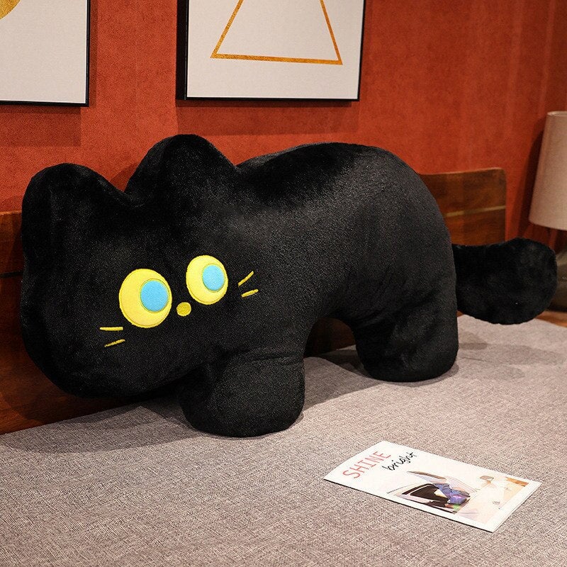 Cuddly Black Kitten Soft Pillow