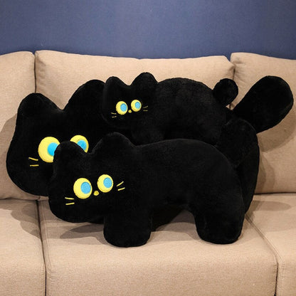 Cuddly Black Kitten Soft Pillow