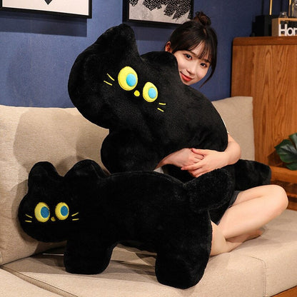 Cuddly Black Kitten Soft Pillow