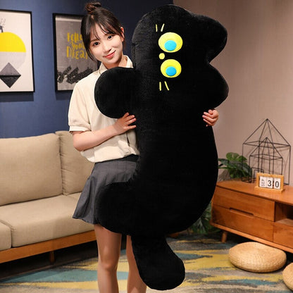 Cuddly Black Kitten Soft Pillow
