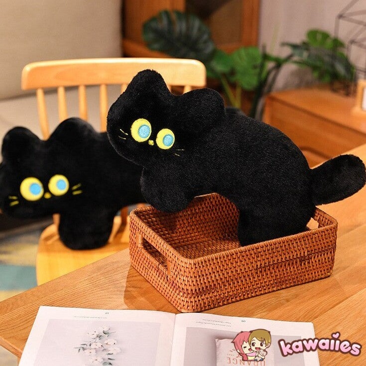 Cuddly Black Kitten Soft Pillow - Befez