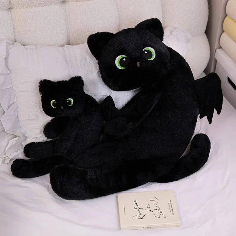 Cute Black Angel Kitty Plush Toy