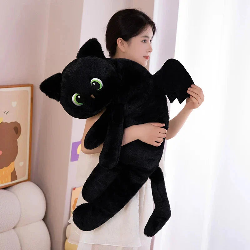 Cute Black Angel Kitty Plush Toy
