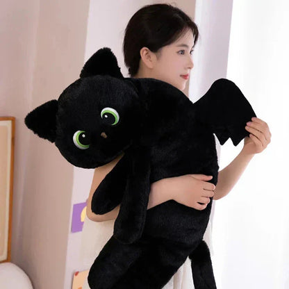 Cute Black Angel Kitty Plush Toy