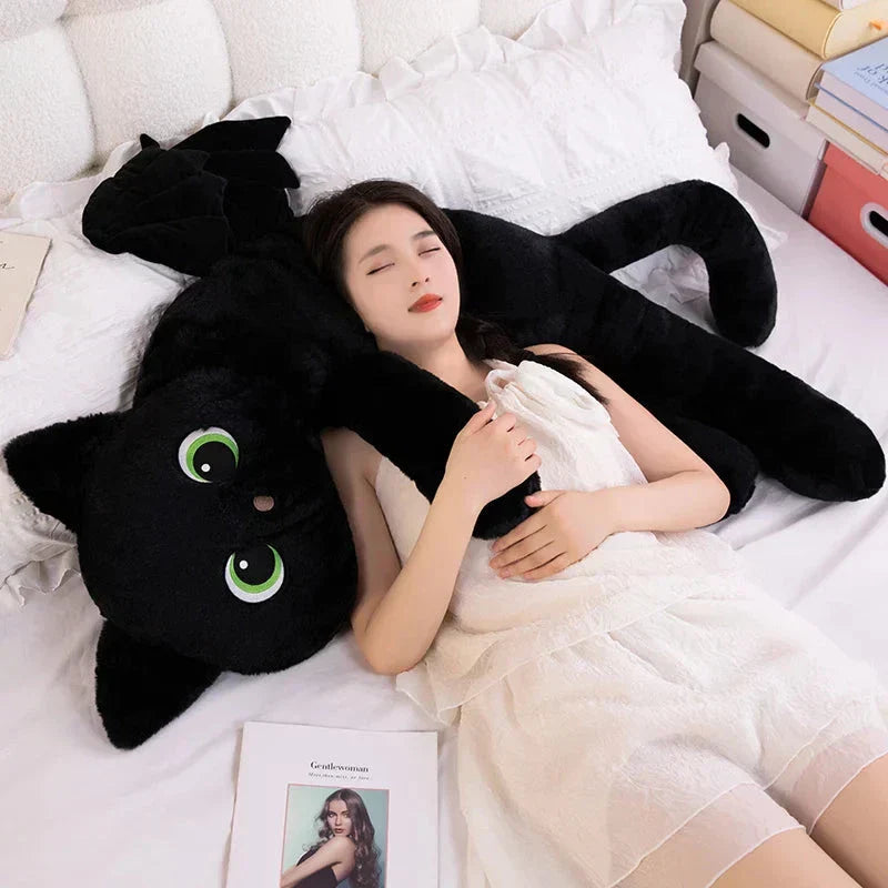 Cute Black Angel Kitty Plush Toy