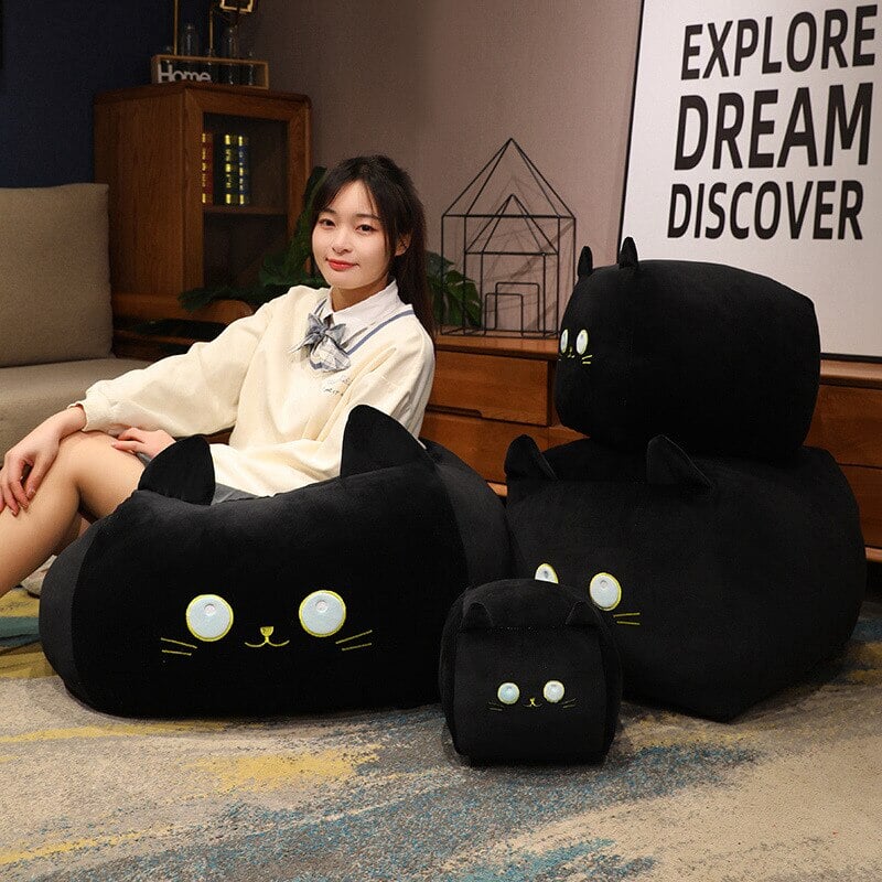 Cute Black and White Kitten Plush Toys